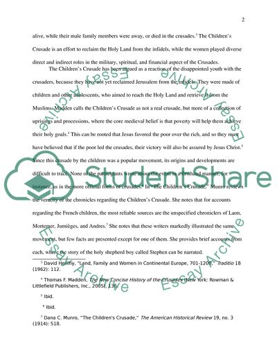 Women and Children of the Crusades