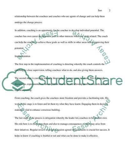 The Purpose of Coaching in the Organization and How It Helps Meet Organization Objectives