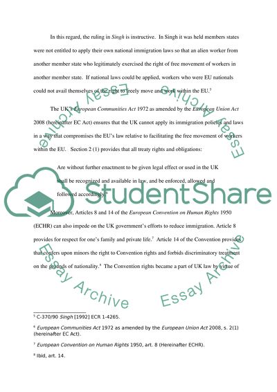Immigration and Asylum Law Issues