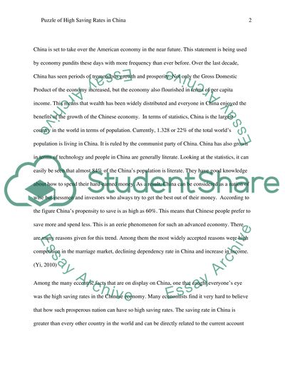 Puzzle of High Saving Rate in China - Myth and Reality