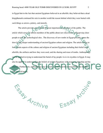 4000 Year Old Tomb Discovered in Luxor, Egypt