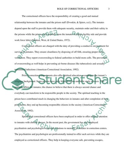 Roles of Corrections Officers