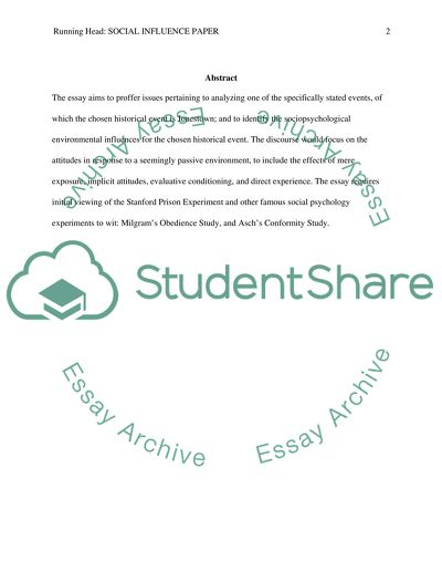 Social Influence Paper