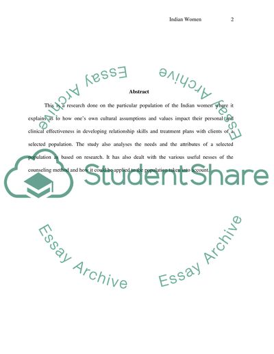 Own Cultural Assumptions and Values in India