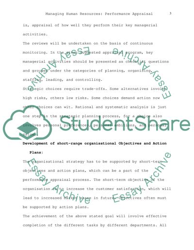 Managing Human Resources: Performance Appraisal