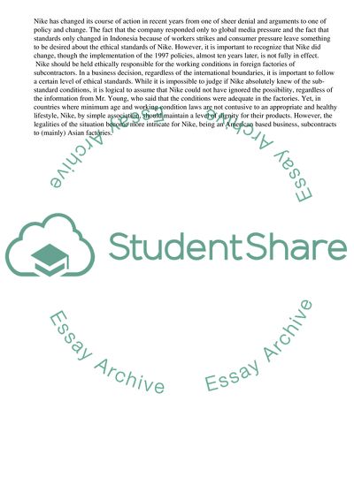 The Ethical Standards of Nike