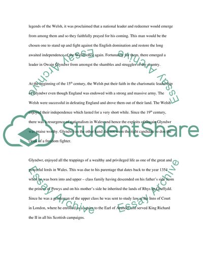 The Nobleman in the Owain Glyndwr Revolt