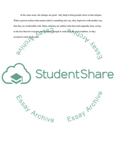 RELIGIOUS EXPERIENCE & COMMUNITY