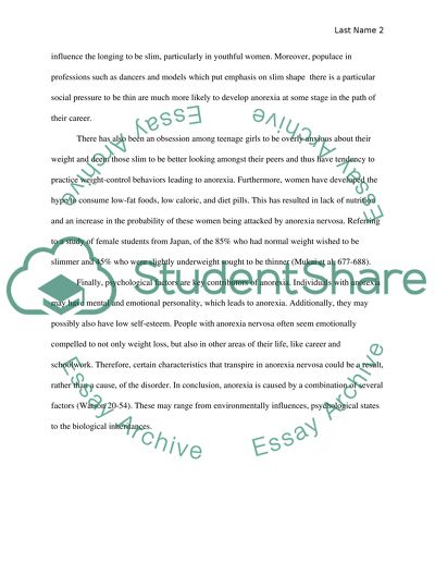 Dieting and Eating Disorders: Anorexia