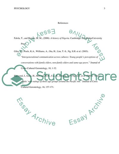 Cultural Variations in Approaches to Aging