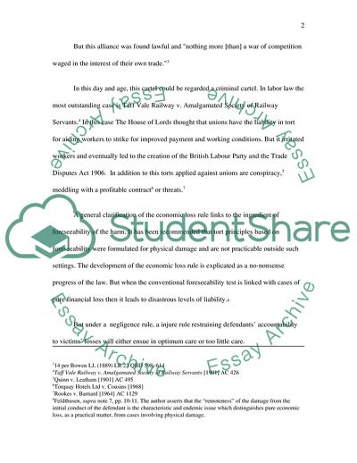 Law Governing Tortuous Liability for Negligently Inflicted Pure Economic Loss