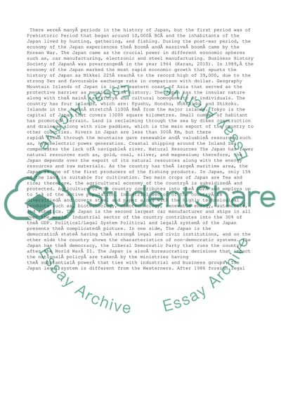 Japan Business Term Paper