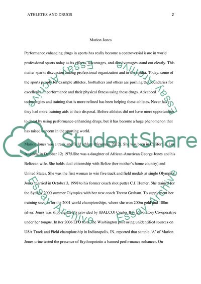 Olympian Marion Jones