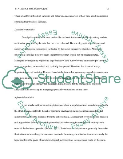 Statistics for Managers
