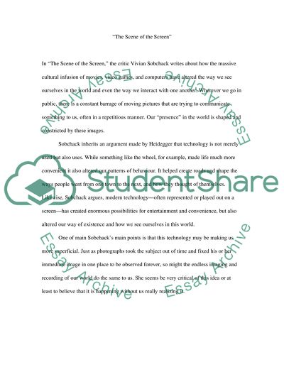 The Scene of the Screen