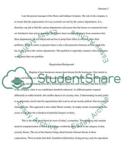 The Horse Gallops co for Information mangment system