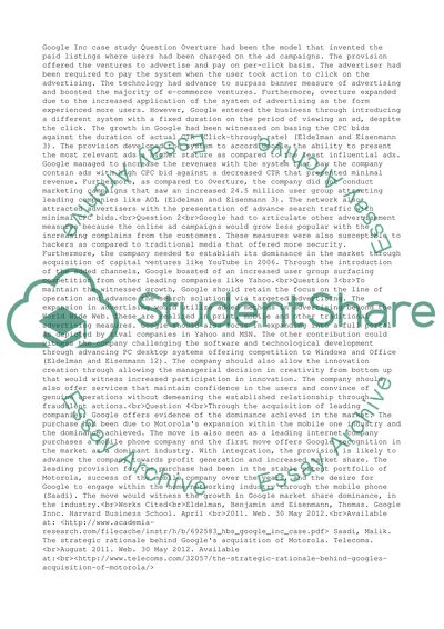 Google Inc Case Study