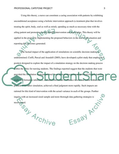 Professional capstone project