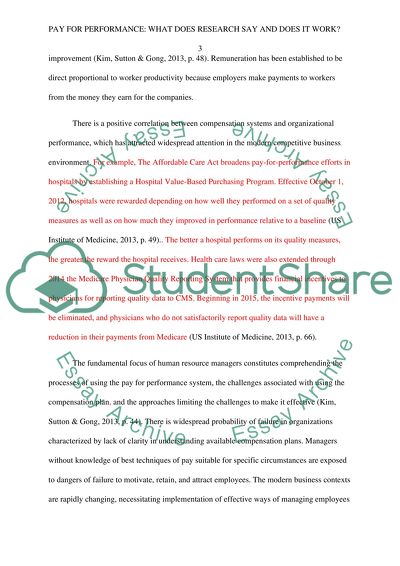 Why It Is a Good Idea to Pay for Performace