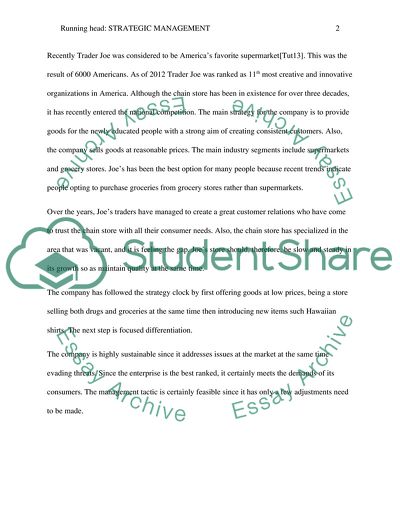 Strategic Management of Trader Joe