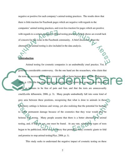 The Impact of Animal Testing in Cosmetic Products in Europe