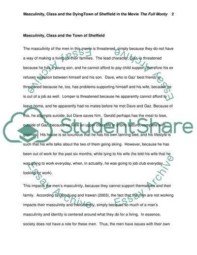 Masculinity, Class and the Dying Town of Sheffield in the Movie the Full Monty