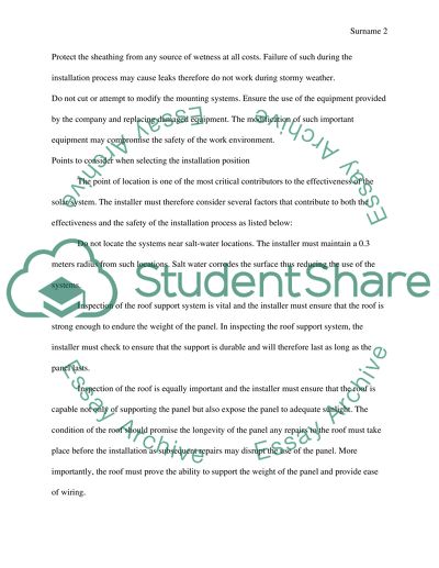 Solar Power System Installation Manual