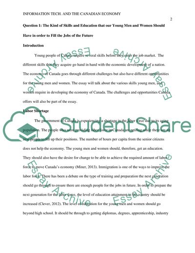 Information Tech and the Canadian Economy