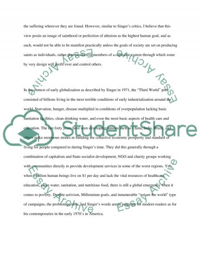 Peter singer essay