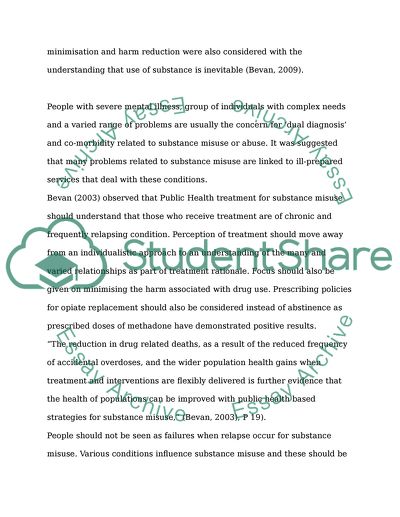 Substance Misuse and Appropriate Intervention