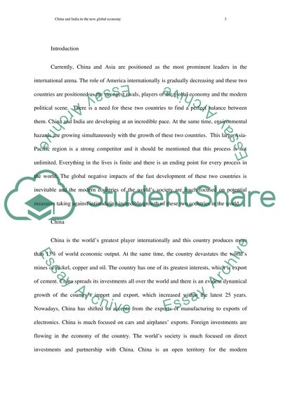 China and India in the New Global Economy: Will Those Rising Countries Still Rise