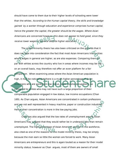 The Model Minority in the US