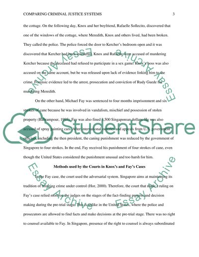 Comparing Criminal Justice Systems