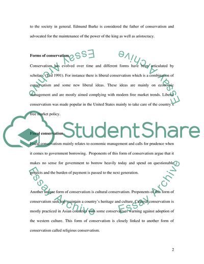 What are the Central Doctrines of Conservatism