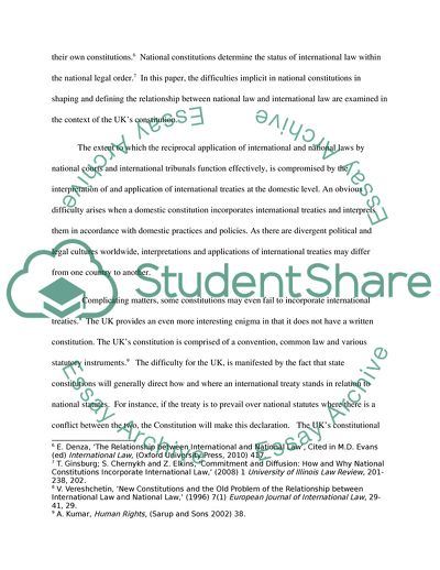 The Relationship between International Law and National Law