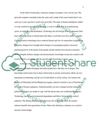 The Role of Knowledge in Contemporary Society