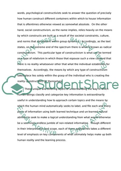 What are the features of the constructivist theory and its applications