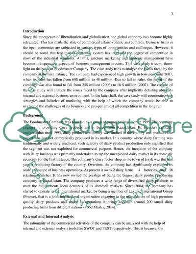 Marketing Mix Food Master Company