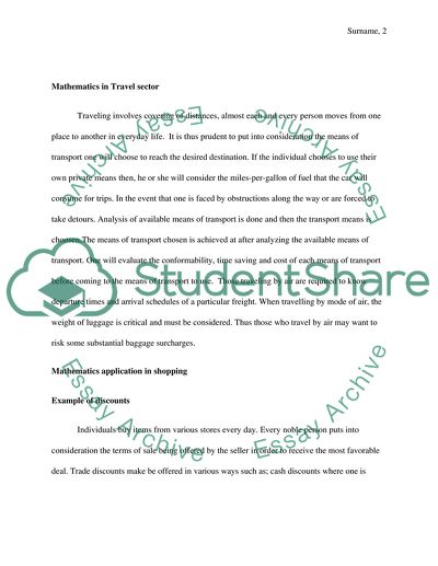 Mathematics in Everyday Life