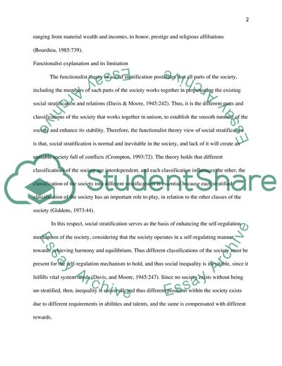Explanation of The Functionalist or Conflict Theory