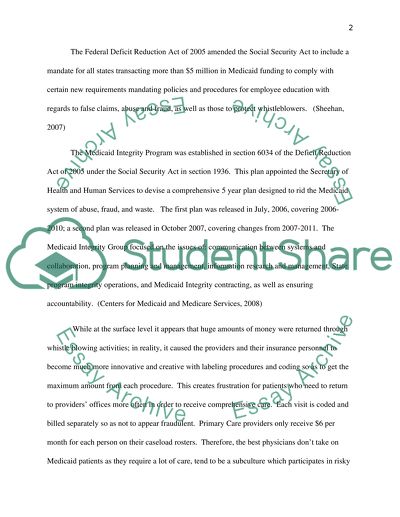 The Medicaid Integrity Program