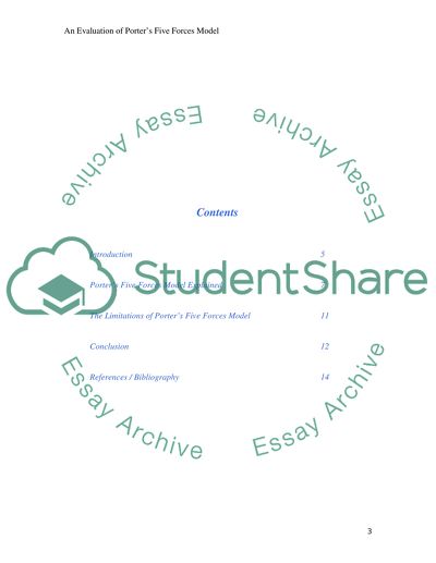An Evaluation of Porters Five Forces Model