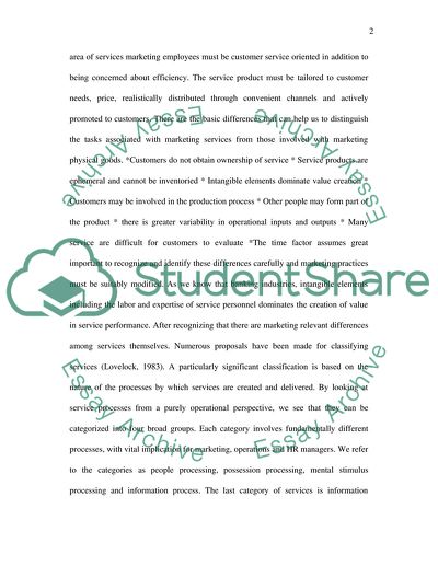 Service marketing mangement