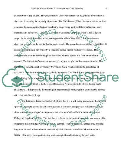Issues in Mental Health Assessment