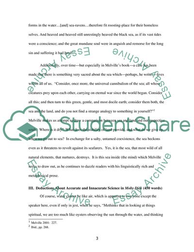 The Science and Culture of the Sea: An Analysis of Herman Melvilles Moby Dick