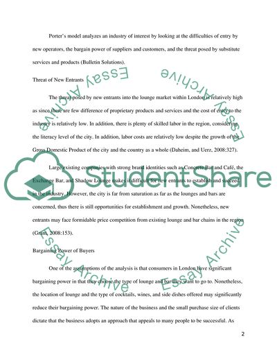Strategy Analysis of the Lounge Industry in London