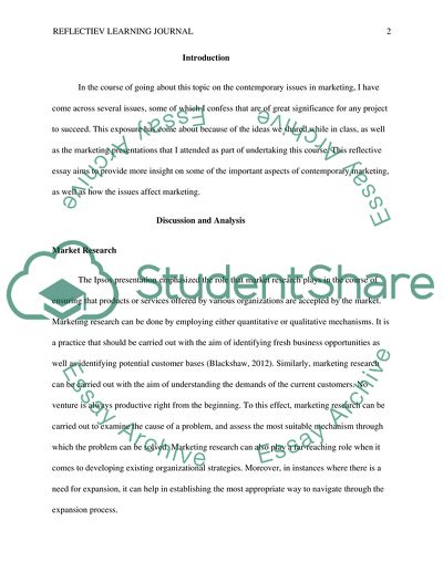 Reflective Learning Journal