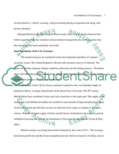 An Outlook of U.K Economy