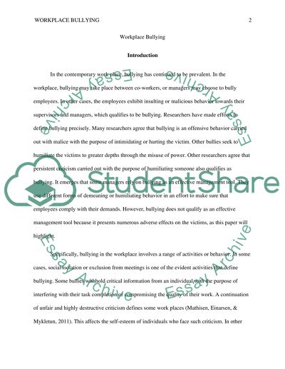 Use of Bullying as a Management Tool in Healthcare Environments