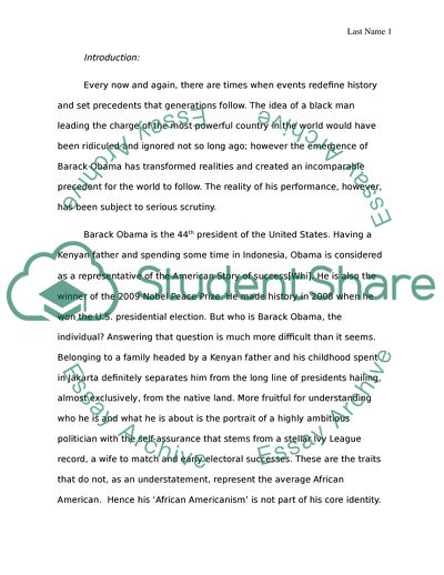 President Obamas Perspectives